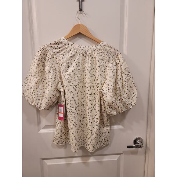 Vince Camuto Raglan Puff Sleeve Blouse - Picture 2 of 7